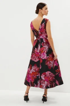 Coast Petite Premium Jacquard Midaxi Dress -Coast Shop bcc03775 black xl 2