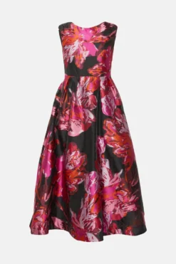 Coast Petite Premium Jacquard Midaxi Dress -Coast Shop bcc03775 black xl 3