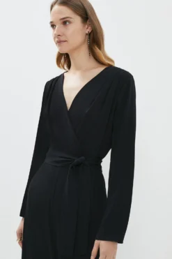 Coast Drape Wrap Jumpsuit -Coast Shop bcc03780 black xl 1