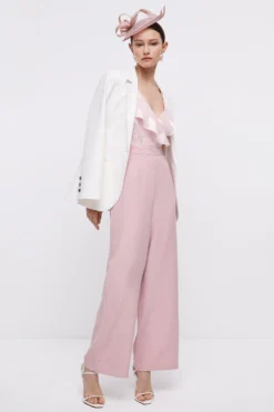 Coast Jumpsuit With Wrap Frill Top -Coast Shop bcc03806 blush xl 2