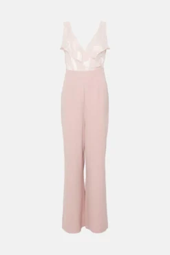 Coast Jumpsuit With Wrap Frill Top -Coast Shop bcc03806 blush xl 3