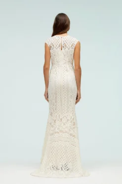 Coast Cap Sleeve Lace Fishtail Hem Maxi Dress -Coast Shop bcc03837 ivory xl 2 scaled