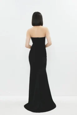 Coast Corset Detail Maxi Dress With Puddle Hem -Coast Shop bcc03859 black xl 2