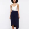 Coast Wrap Drape Midi Skirt
