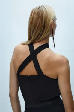 Coast Cross Front Satin Bodysuit -Coast Shop bcc04038 black xl 2 scaled