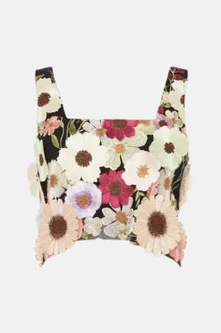 Coast Premium 3d Floral Crop Top -Coast Shop bcc04180 multi xl 3