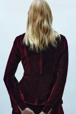 Coast Velvet Drape Front Tuxedo Top -Coast Shop bcc04194 berry xl 2 scaled