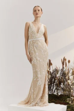 Coast RSN Inspired Plunge Neck Maxi Dress