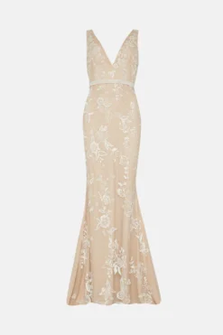 Coast RSN Inspired Plunge Neck Maxi Dress -Coast Shop bcc04201 ivory xl 4