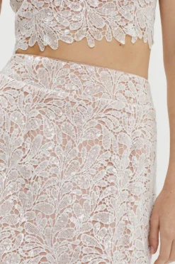 Coast Sequin Lace Pencil Skirt -Coast Shop bcc04232 nude xl 4