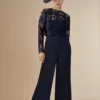Coast Lisa Tan Premium Lace Overlay Jumpsuit