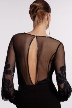 Coast Premium Velvet Applique Beaded Bodysuit 8 Coast Premium Velvet Applique Beaded Bodysuit -Coast Shop bcc04317 black xl 2 scaled