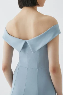 Coast Sculpting Crepe Bardot Fishtail Bridesmaids Maxi Dress -Coast Shop bcc04340 pale20blue xl 3