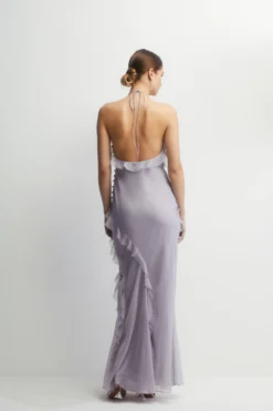 Coast Soft Ruffle Chiffon Halter Neck Bridesmaids Dress -Coast Shop bcc04347 lilac20haze xl 2 scaled