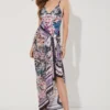 Coast Tropical Floral Geometric Print Sarong