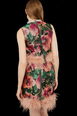 Coast Mini Skirt In Jacquard With Feathers -Coast Shop bcc04390 black xl 2 scaled