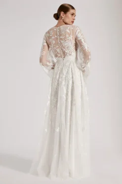 Coast RSN Inspired Mesh Full Skirt Dress -Coast Shop bcc04423 ivory xl 2