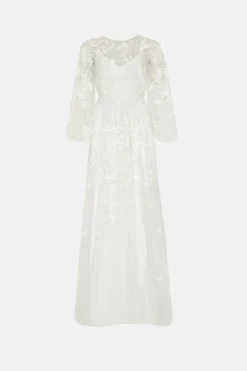 Coast RSN Inspired Mesh Full Skirt Dress -Coast Shop bcc04423 ivory xl 3