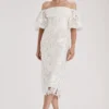 Coast RSN Inspired Lace Bardot Dress