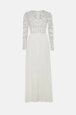 Coast RSN Inspired Long Sleeve Maxi Dress 9 Coast RSN Inspired Long Sleeve Maxi Dress -Coast Shop bcc04435 ivory xl 4