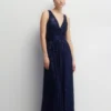 Coast Petite Plunge Sequin Bridesmaids Maxi Dress
