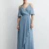 Coast Cold Shoulder Fixed Wrap Maxi Bridesmaids Dress