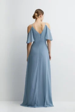 Coast Cold Shoulder Fixed Wrap Maxi Bridesmaids Dress -Coast Shop bcc04469 pale20blue xl 2