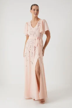 Coast Premium Floral Embroidered Bridesmaids Maxi Dress
