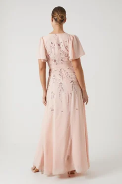 Coast Premium Floral Embroidered Bridesmaids Maxi Dress -Coast Shop bcc04493 blush xl 2