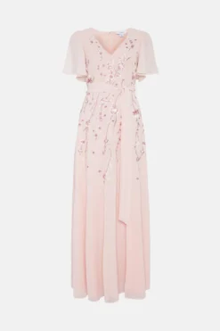 Coast Premium Floral Embroidered Bridesmaids Maxi Dress -Coast Shop bcc04493 blush xl 3
