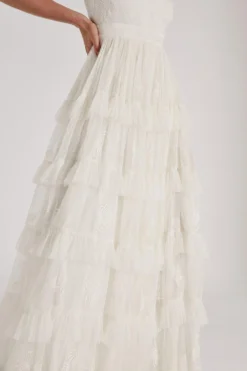 Coast RSN Inspired Embroidered Mesh Dress -Coast Shop bcc04516 ivory xl 3