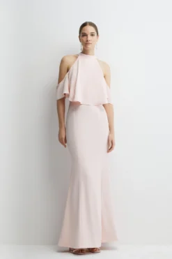 Coast Satin Back Crepe Tailored Fishtail Bridesmaids Maxi Skirt -Coast Shop bcc04521 blush xl 4 scaled