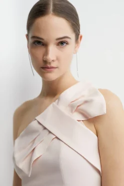 Coast Bow One Shoulder Crepe Outfitter Bridesmaids Top -Coast Shop bcc04537 blush xl 4 scaled