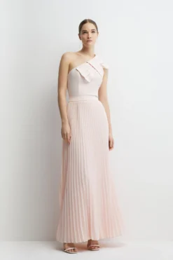 Coast Bow One Shoulder Crepe Outfitter Bridesmaids Top -Coast Shop bcc04537 blush xl 5 scaled