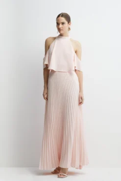 Coast Sunray Pleated Chiffon Bridesmaids Midi Skirt -Coast Shop bcc04546 blush xl 4 scaled
