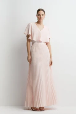 Coast Sunray Pleated Chiffon Bridesmaids Midi Skirt -Coast Shop bcc04546 blush xl 5 scaled