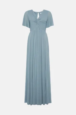 Coast Angel Sleeve Stretch Mesh Full Skirted Bridesmaids Maxi Dress -Coast Shop bcc04548 pale20blue xl 3