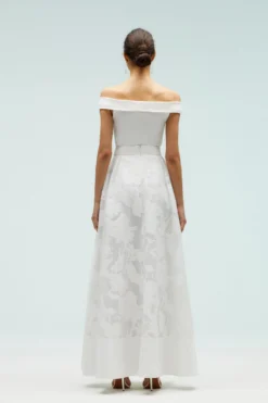 Coast Clipped Organza Jacquard Layering Skirt -Coast Shop bcc04574 ivory xl 2 scaled