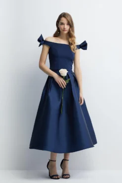 Coast Crepe Bardot Outfitter Bridesmaids Top -Coast Shop bcc04582 navy xl 4