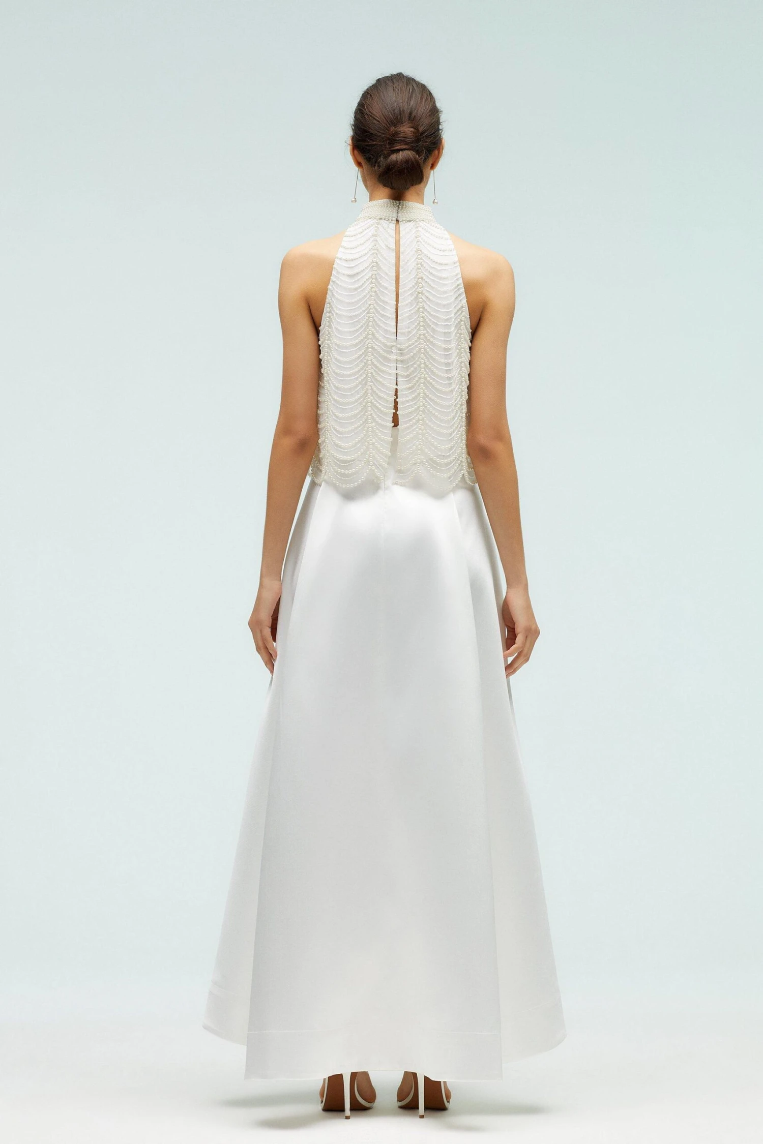 Coast High Low Ivory Structured Twill Midi Skirt 3 Coast High Low Ivory Structured Twill Midi Skirt - Image 3