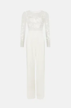 Coast RSN Inspired Embroidered Jumpsuit -Coast Shop bcc04587 ivory xl 4