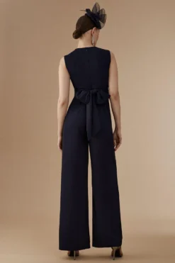 Coast Lisa Tan Wrap Front Waist Detail Jumpsuit -Coast Shop bcc04637 navy xl 4