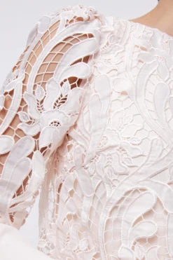 Coast Pencil Dress With Satin Lace Bodice & Flare Cuff -Coast Shop bcc04638 blush xl 4