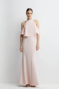 Coast Premium Satin Back Crepe Cold Shoulder Top -Coast Shop bcc04654 blush xl 1 scaled