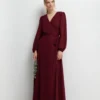 Coast Hem Sweep Maxi Wrap Bridesmaids Dress