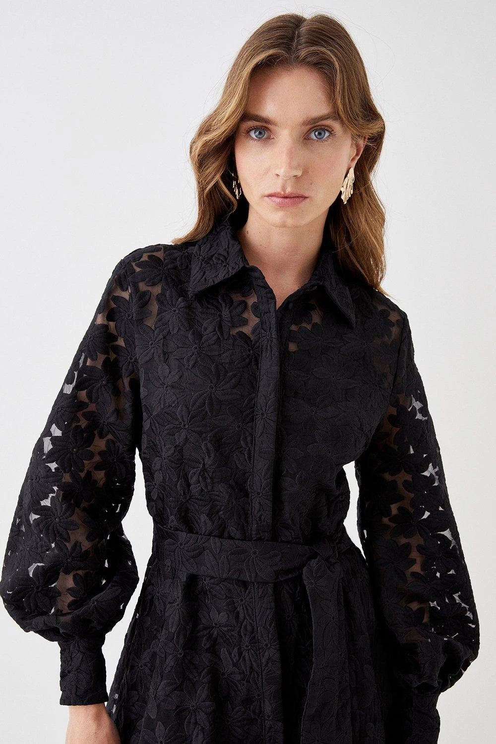 Coast Premium Embroidered Organza Shirt Dress 2 Coast Premium Embroidered Organza Shirt Dress - Image 2