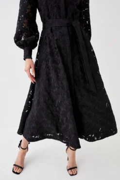Coast Premium Embroidered Organza Shirt Dress 7 Coast Premium Embroidered Organza Shirt Dress -Coast Shop bcc04735 black xl 3