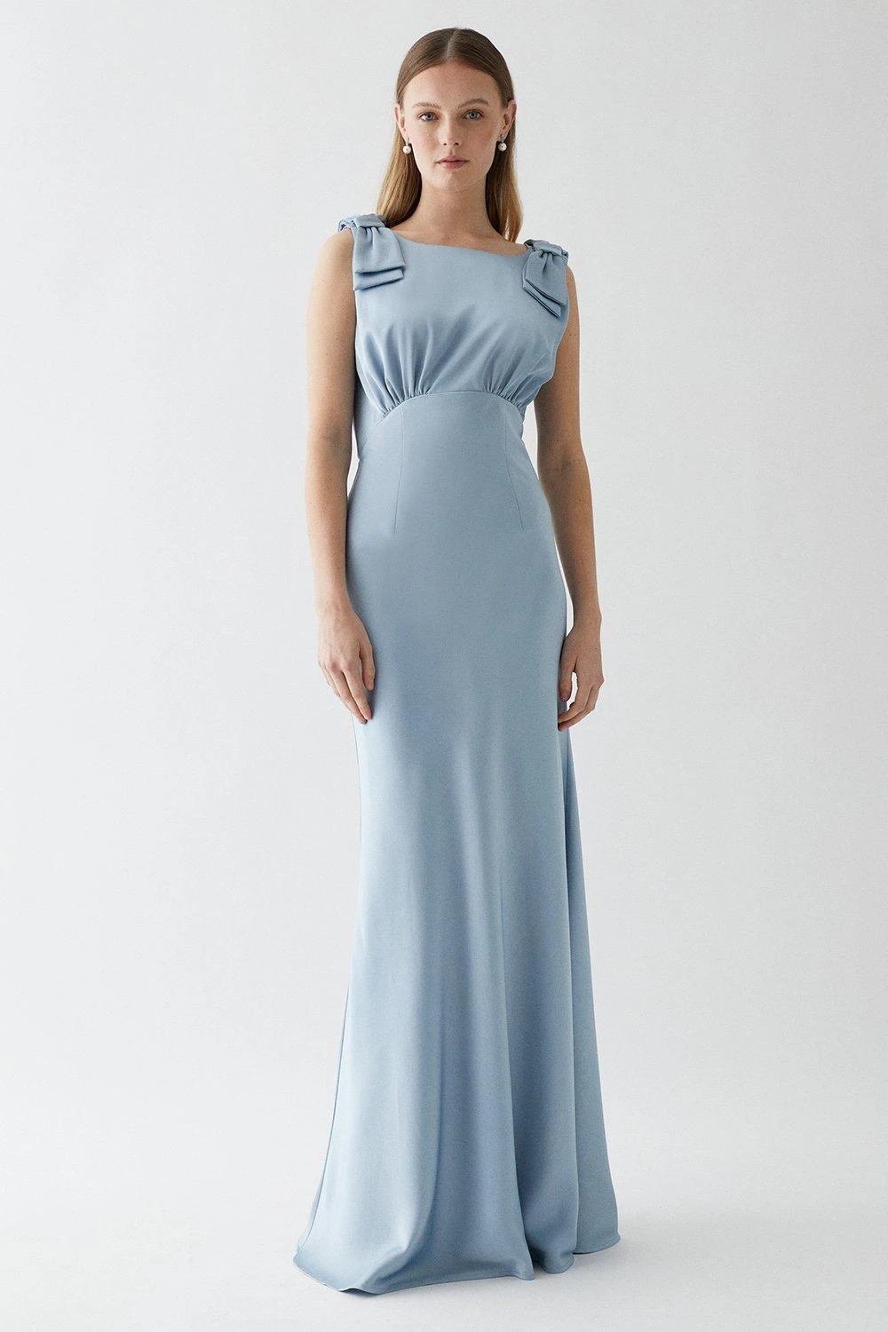 Coast Bow Shoulder Cowl Back Bridesmaid Maxi Dress 1 Coast Bow Shoulder Cowl Back Bridesmaid Maxi Dress