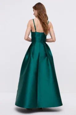 Coast Strappy Split Skirt Twill Bridesmaids Maxi Dress -Coast Shop bcc04776 emerald xl 4