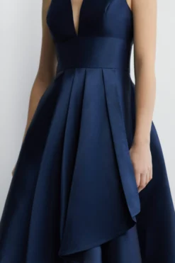 Coast Plunge Neck Waterfall Bridesmaid Maxi Dress With Pockets -Coast Shop bcc04779 navy xl 4 scaled